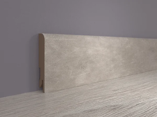 Плинтус MDF Bonkeel 24066 Бетон Лофт Светлый (80х16х2400 мм) в Омске