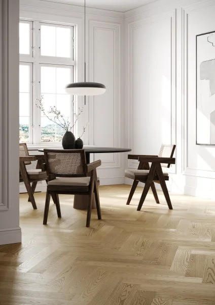 Паркетная доска Quartz Parquet Английская Ёлка Дуб Шампань 33-414 в Омске