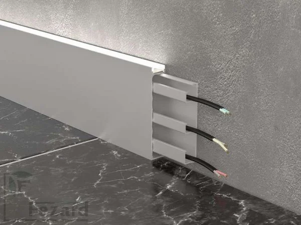 Алюминиевый плинтус Fezard Кабельный ALP-G80-LA Алюминий 80*15*2500 мм в Омске