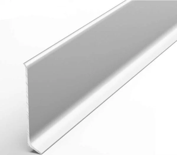 Алюминиевый плинтус Bonkeel ПЛ60 501л Серебро Люкс (58,5х11,2х2500мм) в Омске