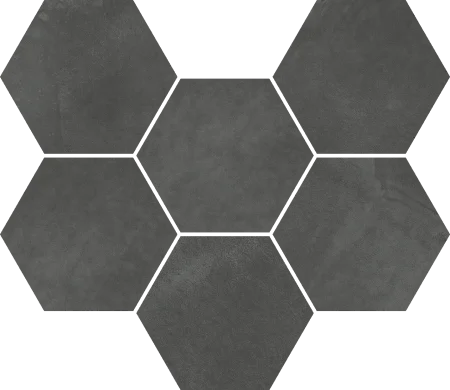 Керамогранит Italon Континуум Петрол Мозаика Гексагон (Натуральная 25х29) в Омске