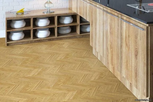 Пробковое покрытие CorkStyle Chevron Gold (1235*305*6 мм) HC в Омске
