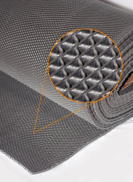 Грязезащитное рулонное покрытие ЗигЗаг Серый 5 мм (1,2 м) Китай в Омске