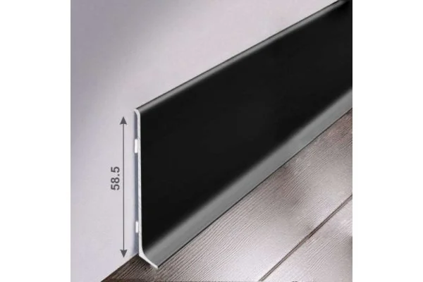 Алюминиевый плинтус Bonkeel ПЛ60 515л Черный (58,5х11,2х2500мм) в Омске