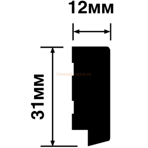 Финишный молдинг LF124B GR3 левый декорированный (31х12х2700мм) в Омске