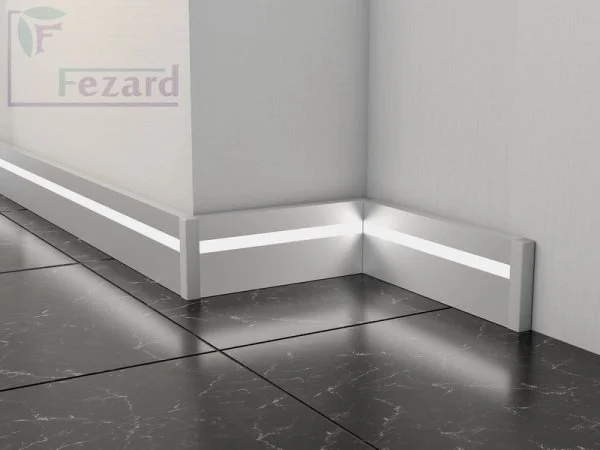 Алюминиевый плинтус Fezard Кабельный ALP-G80-LF Алюминий 80*15*2500 мм в Омске