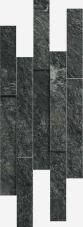 Керамогранит Italon Скайфолл Неро Брик 3D (Патинированная, 28х78) в Омске