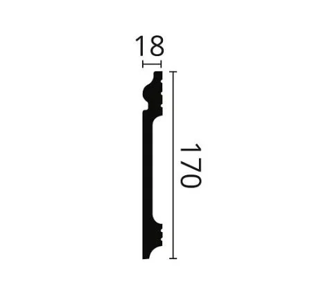 Плинтус NMC Wallstyl FL17 (170х18х2000 мм) в Омске