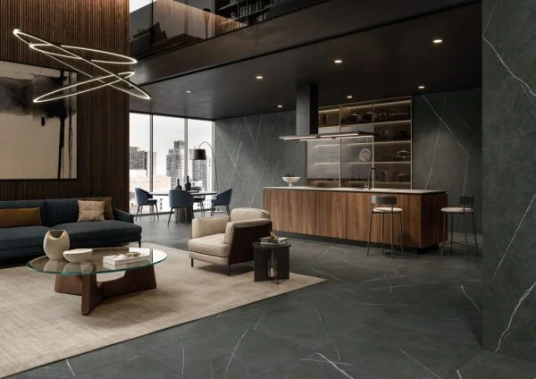 Керамогранит Italon Метрополис Империал Блэк 120х278 (Натуральная и Реттифицированная) в Омске