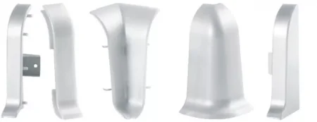 Соединитель для плинтуса ALP-C43 Серебро (ПВХ) в Омске