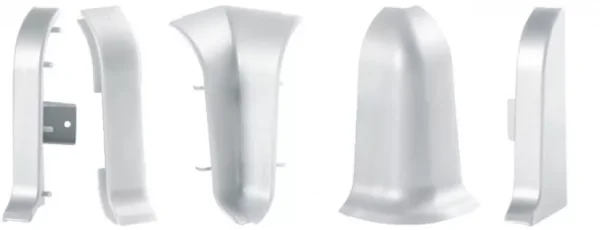 Соединитель для плинтуса ALP-C43 Серебро (ПВХ) в Омске