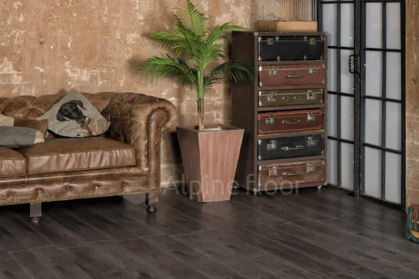 Кварц-виниловая плитка Alpine Floor Premium XL Дуб Торфяной ЕСО 7-11, 8 мм. 43 класс в Омске