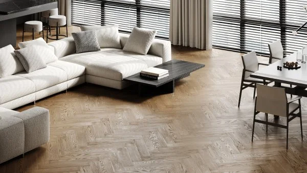 Паркетная доска Quartz Parquet Английская Ёлка Дуб Карельский 33-419 в Омске