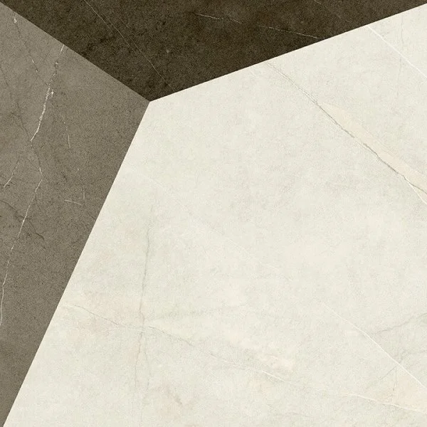 Керамогранит Coliseum Фьямма Уайт Вставка Фрэйм 60х60 (Натуральный и Реттифицированный) в Омске