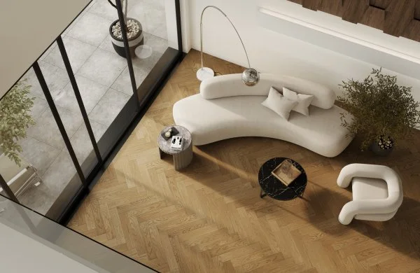 Паркетная доска Quartz Parquet Английская Ёлка Дуб Рустикальный 33-410 в Омске