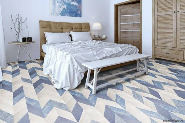Пробковое покрытие CorkStyle Chevron Blue (1235*305*6 мм) HC в Омске