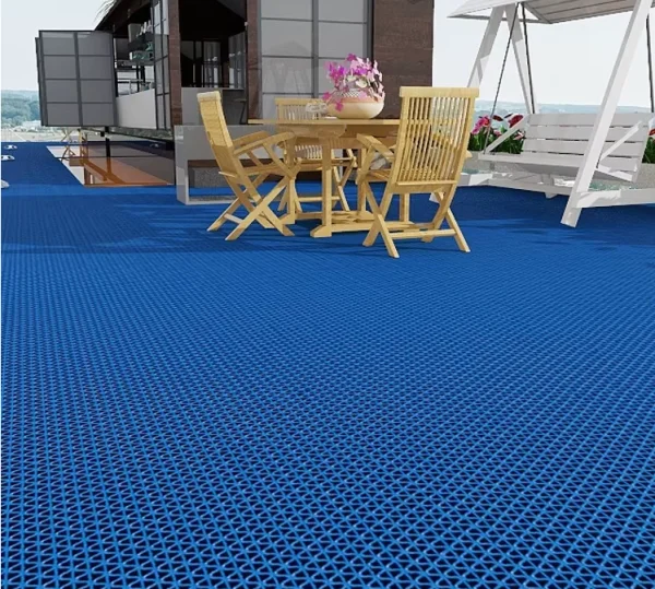 Грязезащитное рулонное покрытие ЗигЗаг Синий 4,5 мм (1,2 м) Китай в Омске