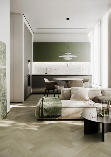 Паркетная доска Quartz Parquet Штучный паркет Дуб Лунный 44-1258-08 в Омске