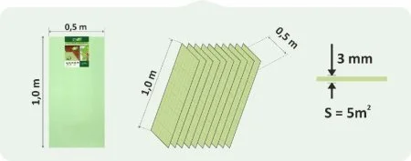 Подложка Солид 3мм листовая (5м2) в Омске