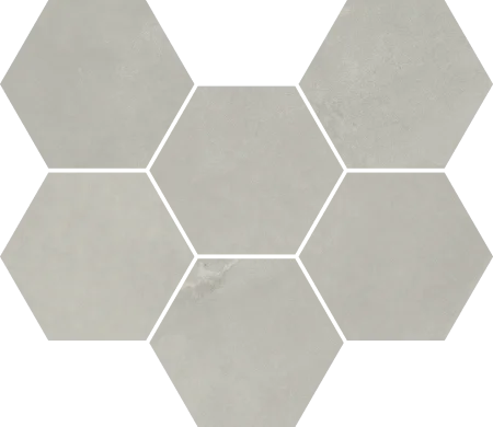 Керамогранит Italon Континуум Сильвер Мозаика Гексагон (Натуральная 25х29) в Омске