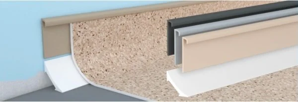 Коннелюрный плинтус Bonkeel Верхняя светло-серая часть (28х5х2200мм) в Омске