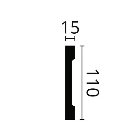 Плинтус NMC Wallstyl FD2S (110х15х2000 мм) в Омске