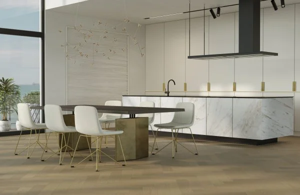 Паркетная доска Quartz Parquet Английская Ёлка Дуб Шампань 33-414 в Омске