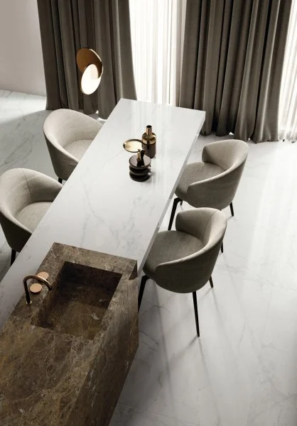 Керамогранит Italon Шарм Делюкс Бьянко Микеланджело 60х120 (Паттинированная и реттифицированная) в Омске