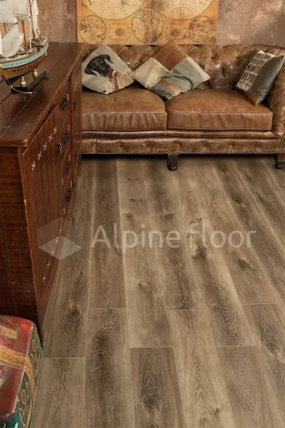 Кварц-виниловая плитка Alpine Floor Premium XL Дуб Коричневый ЕСО 7-9, 8 мм. 43 класс в Омске