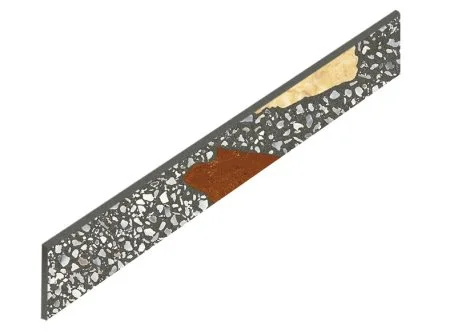 Керамогранит Coliseum Палладио Блэк Плинтус (Натуральный, 7,2х60) в Омске