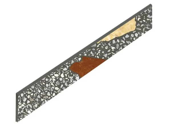 Керамогранит Coliseum Палладио Блэк Плинтус (Натуральный, 7,2х60) в Омске