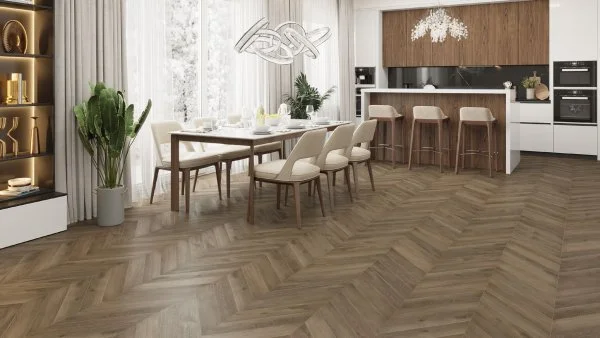 Кварц-виниловая плитка Alpine Floor Chevron Дуб Насыщенный ECO 20-4 (2,5 мм. 43 класс) в Омске