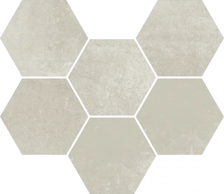 Керамогранит Coliseum Экспо Уайт Мозаика Гексагон (Натуральная, 25х29) в Омске