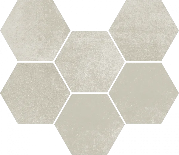 Керамогранит Coliseum Экспо Уайт Мозаика Гексагон (Натуральная, 25х29) в Омске