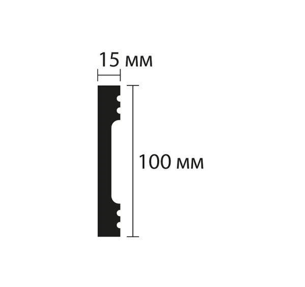Плинтус NMC Wallstyl FD10 (100х15х2000 мм) в Омске