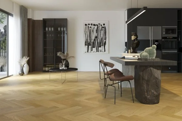 Паркетная доска Quartz Parquet Английская Ёлка Дуб Медовый Раф 33-463 в Омске