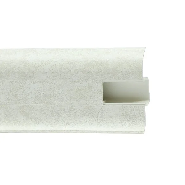 Пластиковый плинтус Royce №860 Белый Кварц (58х22х2200мм) в Омске