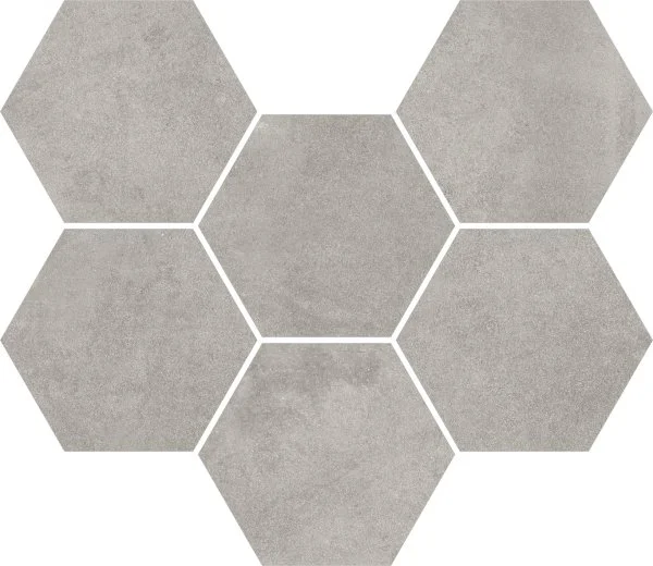 Керамогранит Coliseum Экспо Грэй Мозаика Гексагон (Натуральная, 25х29) в Омске