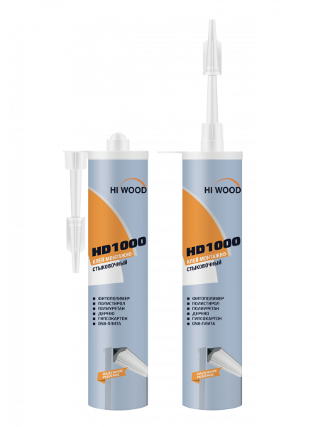 Монтажно-стыковочный клей HiWood HD1000 Белый 280 ml в #REGION_NAME_DECLINE_PP#